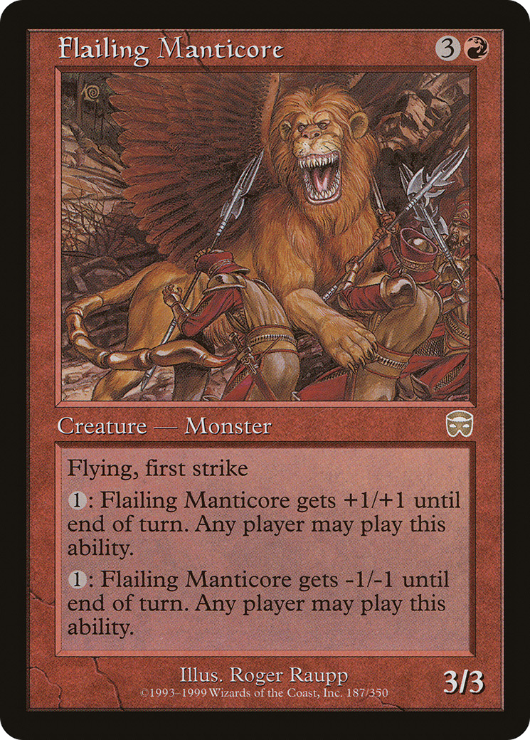 Flailing Manticore (MMQ-187) [Mercadian Masques] MTG Single Wizards of the Coast