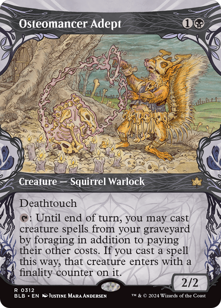Osteomancer Adept (BLB-312) [Bloomburrow] (Showcase) (Borderless) Foil MTG Single Wizards of the Coast