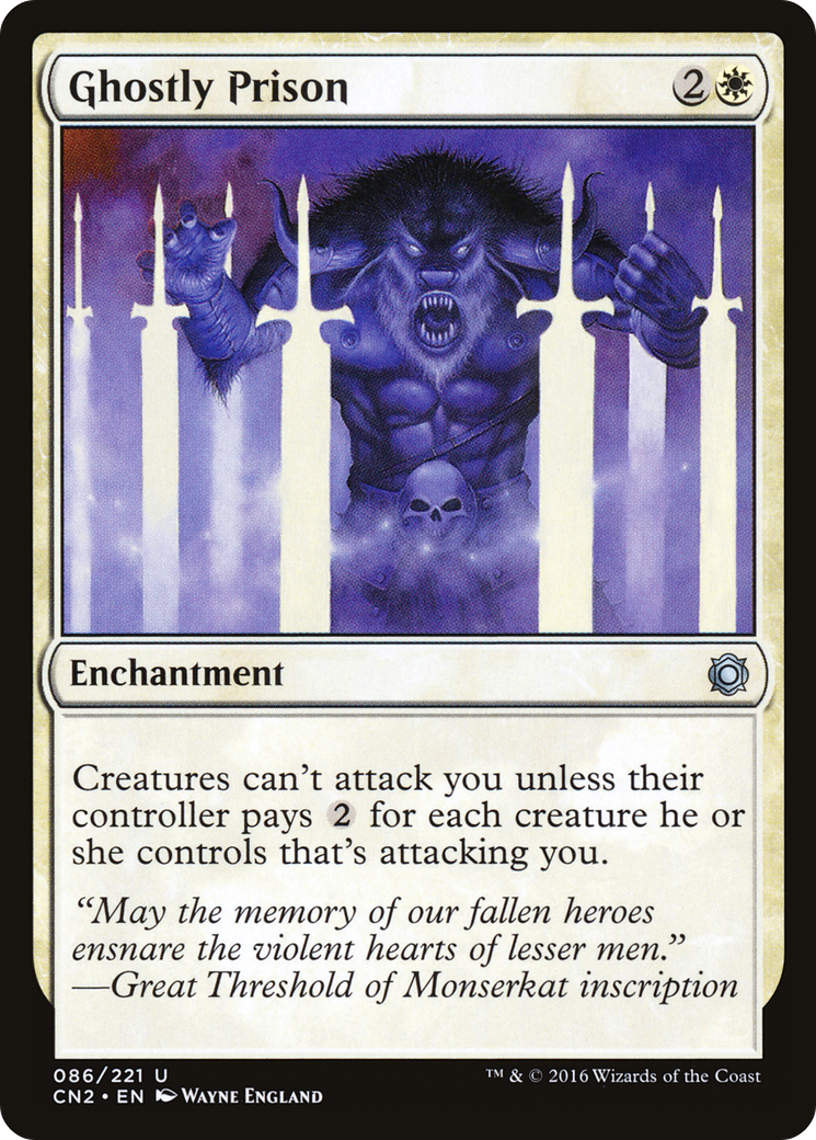 Ghostly Prison (CN2-086) [Conspiracy: Take the Crown] Foil MTG Single Wizards of the Coast