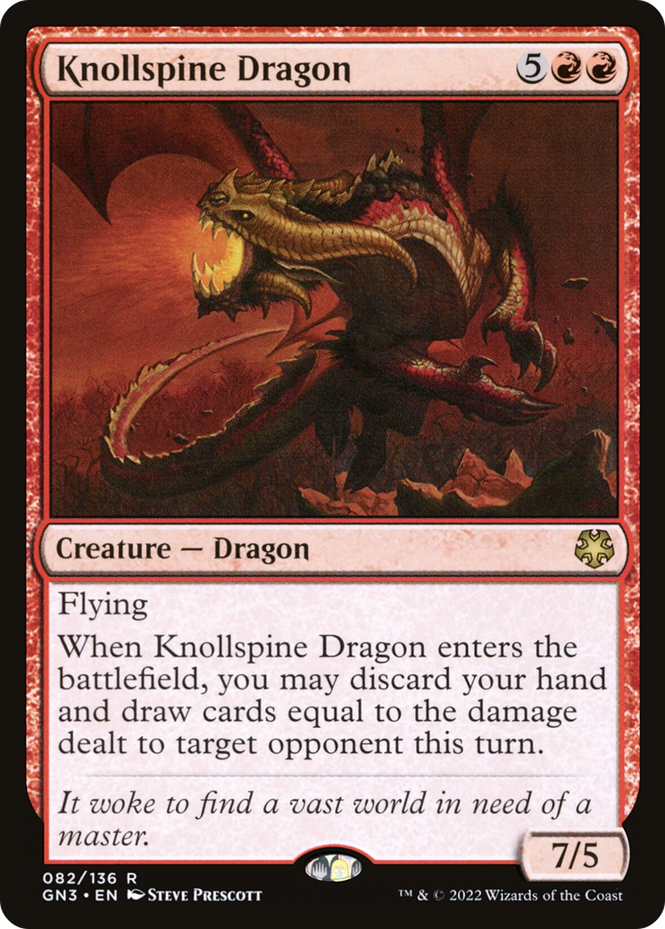 Knollspine Dragon (GN3-082) [Misc] Game Night: Free-for-All MTG Single Wizards of the Coast