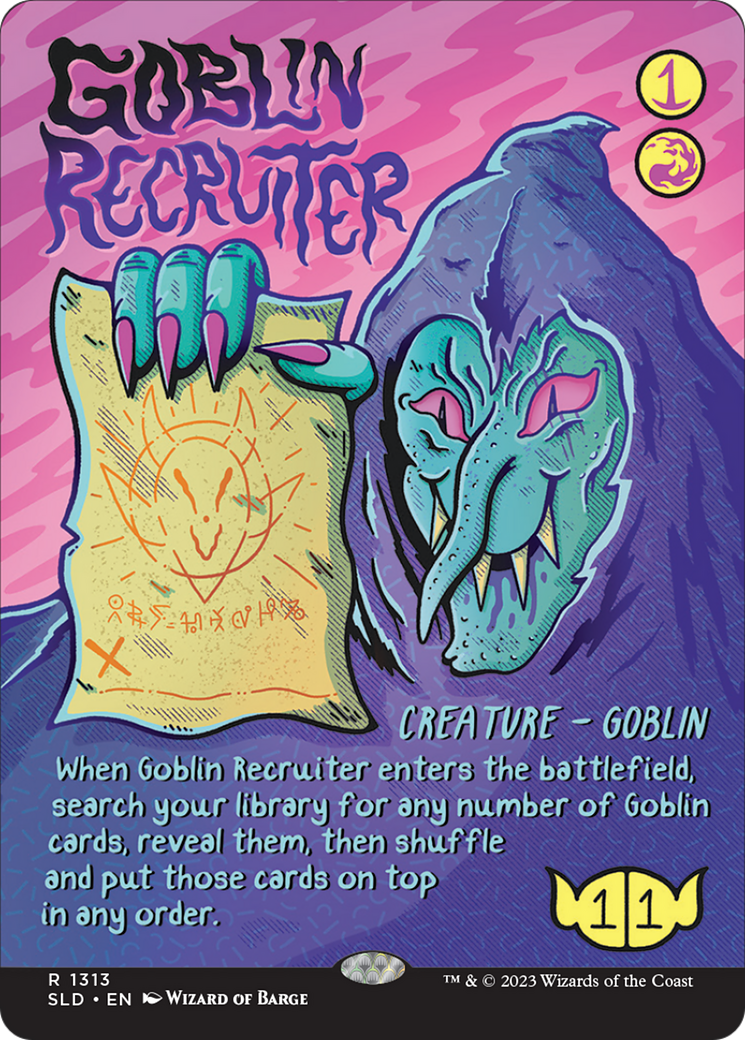 Goblin Recruiter (SLD-1313) [Secret Lair] Drop (Borderless) MTG Single Wizards of the Coast