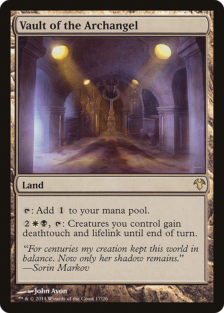 Vault of the Archangel (MD1-017) [Misc] Modern Event Deck 2014 MTG Single Wizards of the Coast
