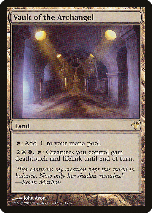 Vault of the Archangel (MD1-017) [Misc] Modern Event Deck 2014 MTG Single Wizards of the Coast
