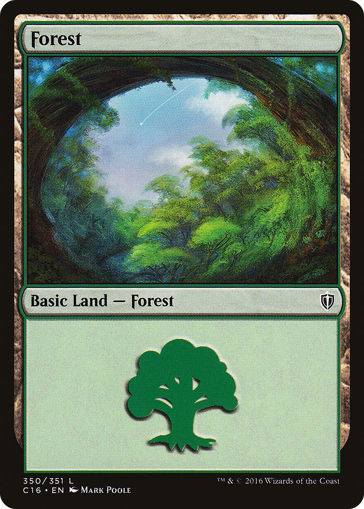 Forest (C16-350) [Commander 2016] MTG Single Wizards of the Coast
