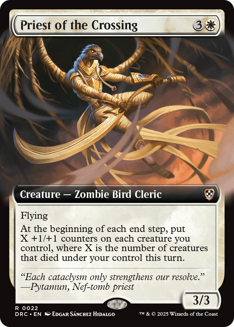 Priest of the Crossing (DRC-022) [Aetherdrift Commander] (Extended Art) MTG Single Wizards of the Coast