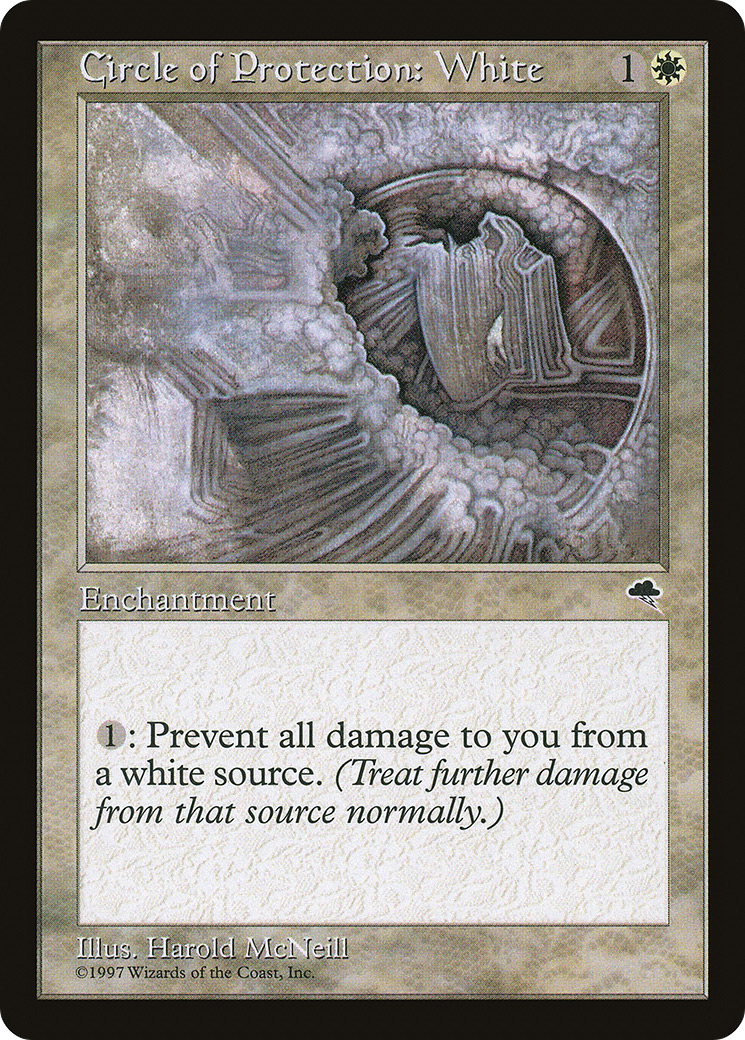 Circle of Protection: White (TMP-013) [Tempest] MTG Single Wizards of the Coast