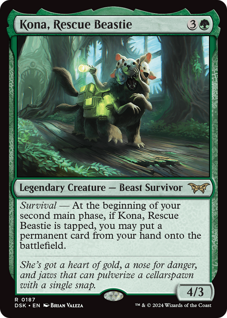 Kona, Rescue Beastie (0187) (DSK-187) [Duskmourn: House of Horror] MTG Single Wizards of the Coast