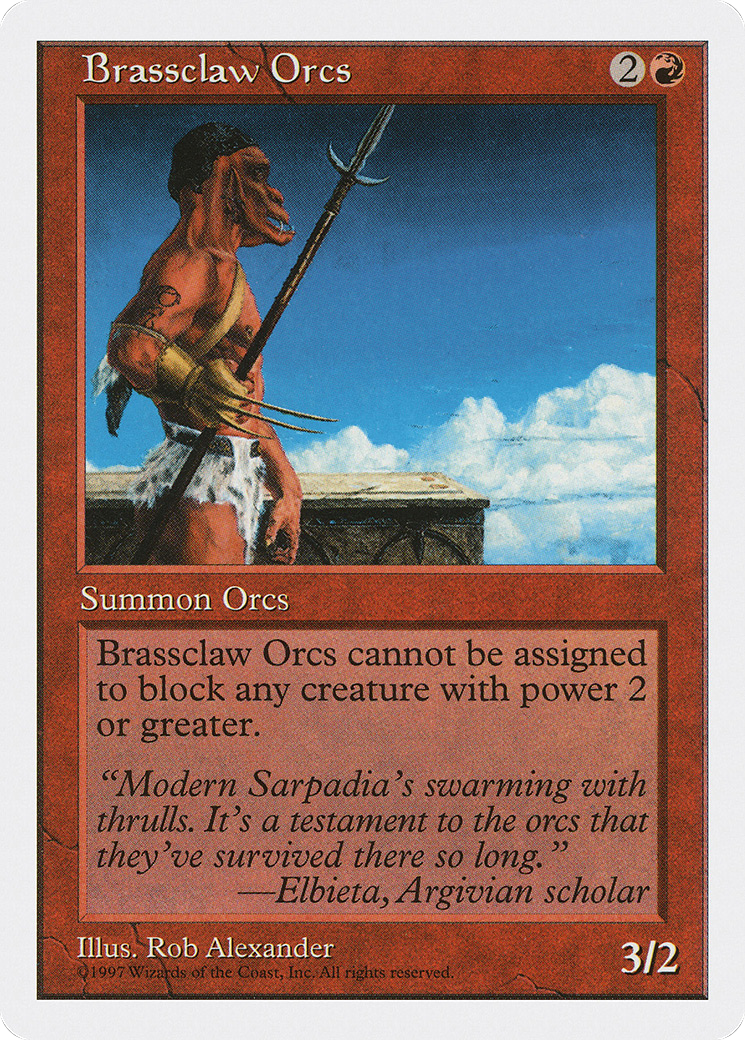 Brassclaw Orcs (5ED-) [Fifth Edition] MTG Single Wizards of the Coast