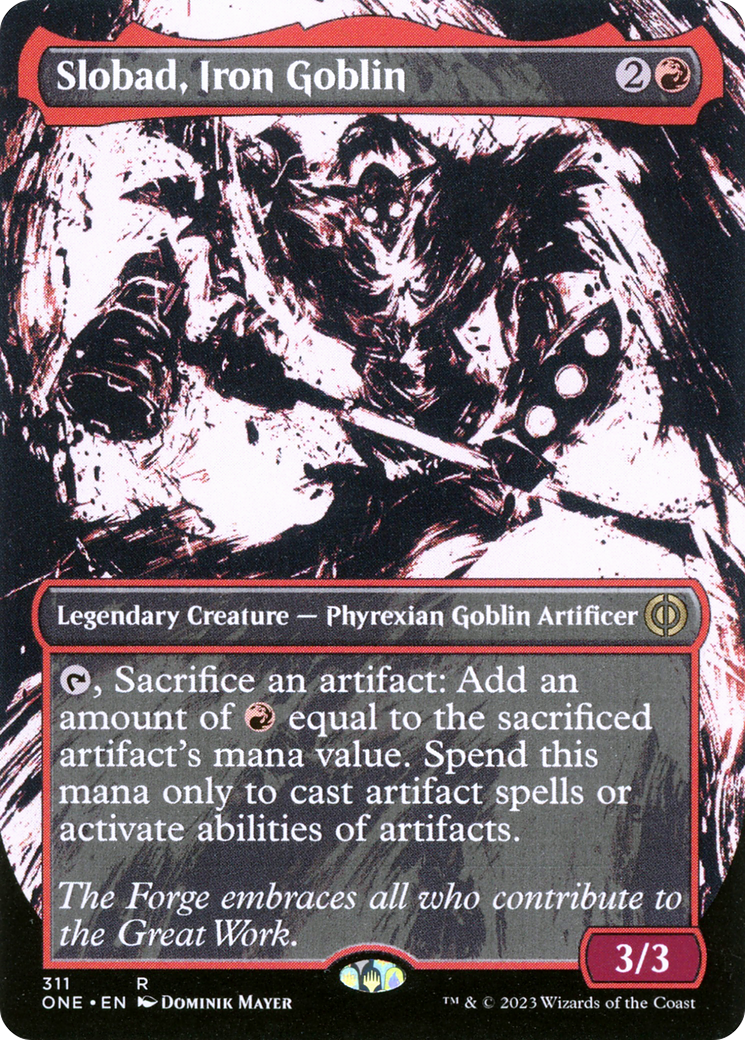 Slobad, Iron Goblin (ONE-311) [Phyrexia: All Will Be One] (Showcase) (Borderless) MTG Single Wizards of the Coast