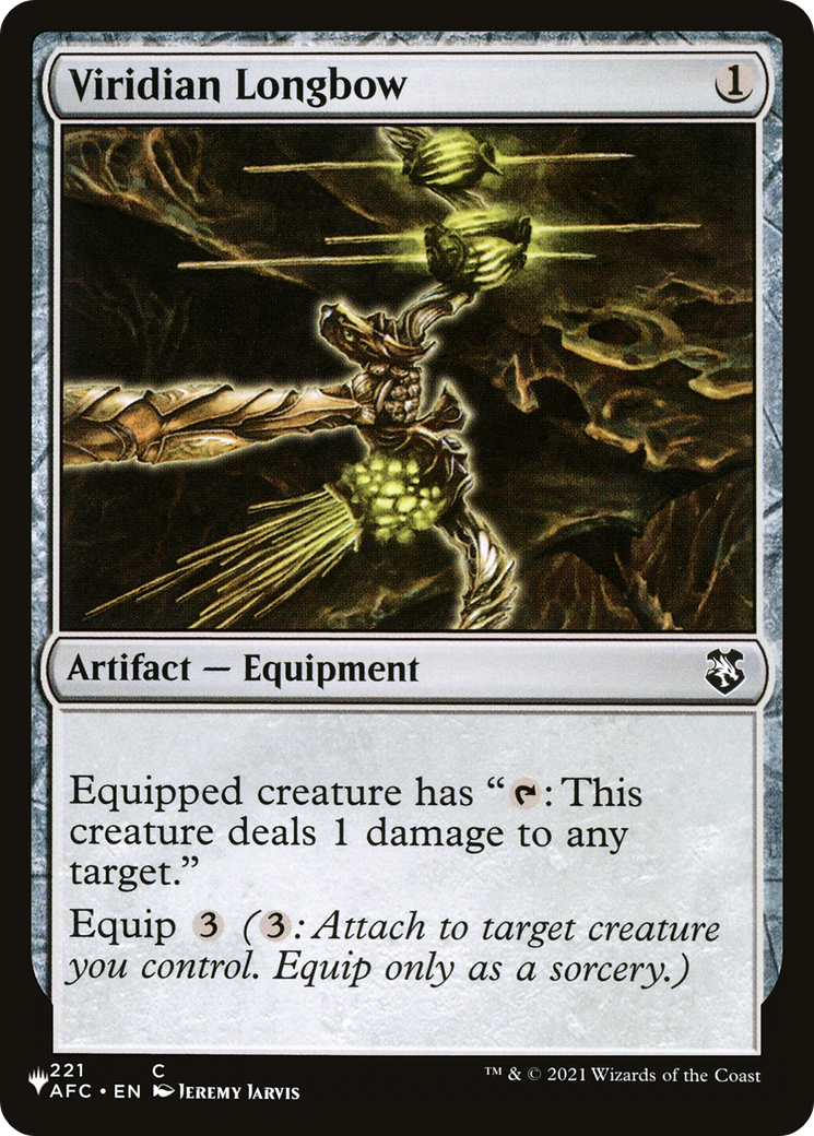 Viridian Longbow (LIST-221/062) [Mystery Booster] The List MTG Single Wizards of the Coast