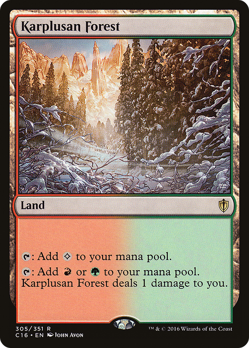 Karplusan Forest (C16-305) [Commander 2016] MTG Single Wizards of the Coast