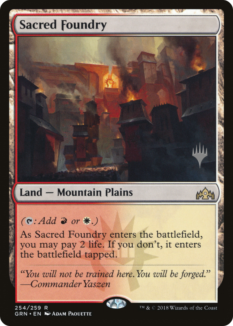 Sacred Foundry (PPELD-254) [Guilds of Ravnica Promos] Foil MTG Single Wizards of the Coast