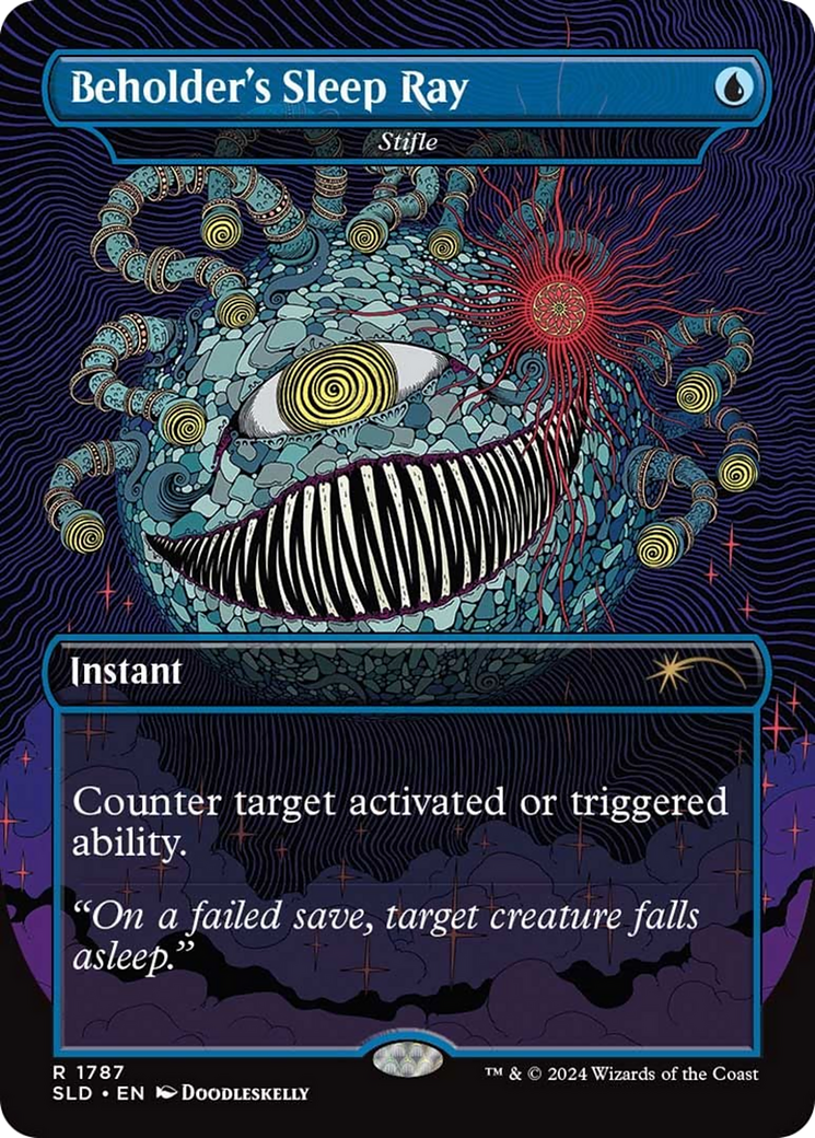 Beholder's Sleep Ray - Stifle (SLD-1787) [Secret Lair] Drop (Borderless) Foil MTG Single Wizards of the Coast