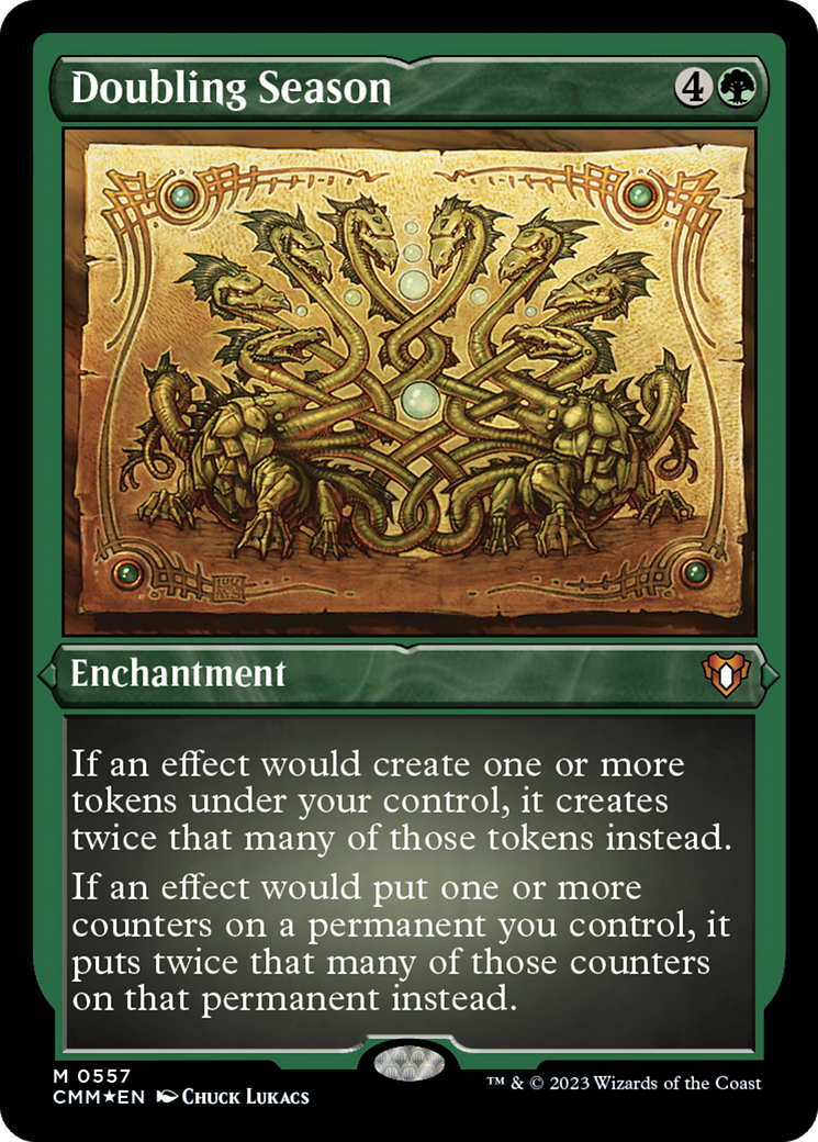 Doubling Season (CMM-557) [Commander Masters] Etched Foil MTG Single Wizards of the Coast