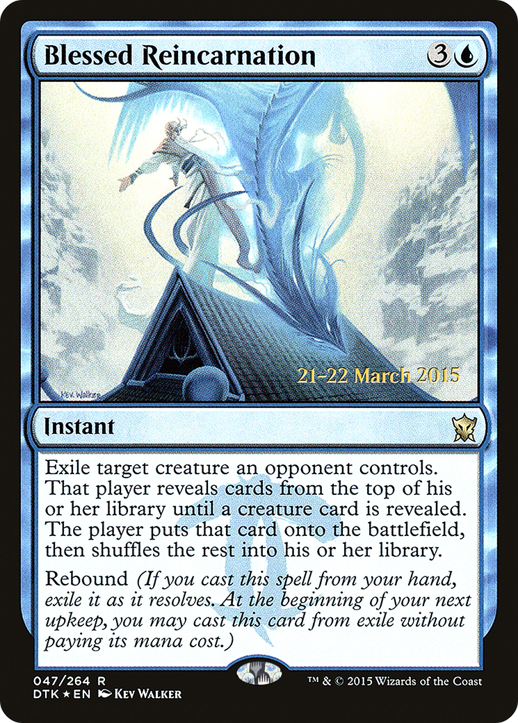 Blessed Reincarnation (PRE-047) [Dragons of Tarkir Promos] Foil MTG Single Wizards of the Coast