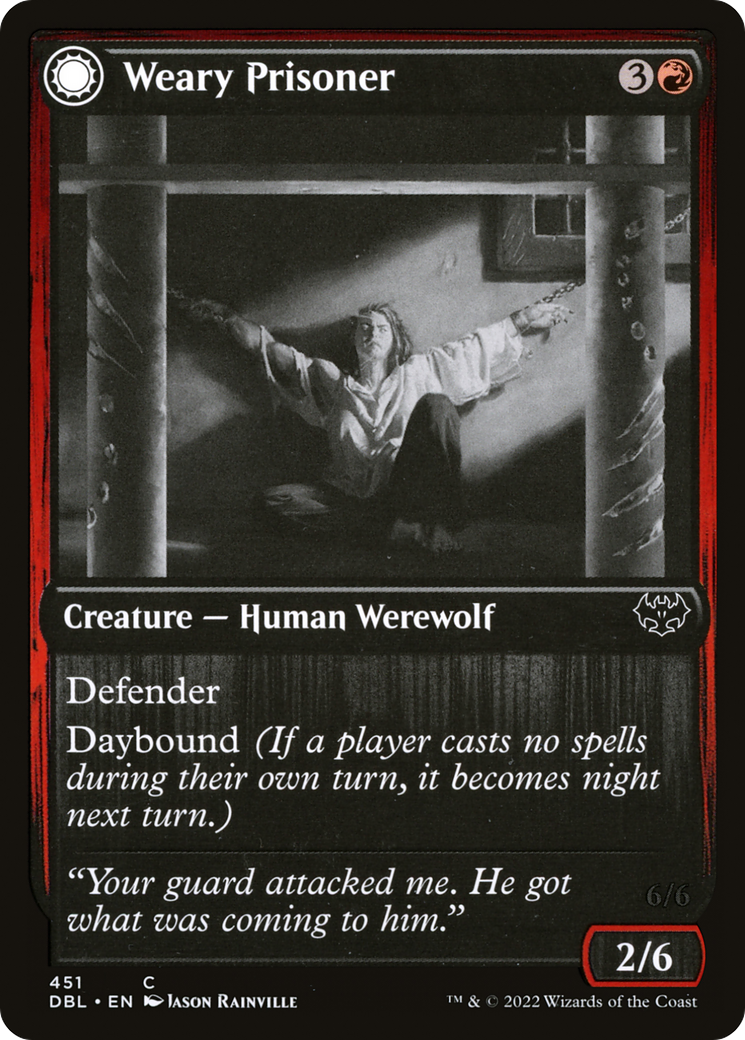 Weary Prisoner (DBL-451) [Innistrad: Double Feature] MTG Single Wizards of the Coast