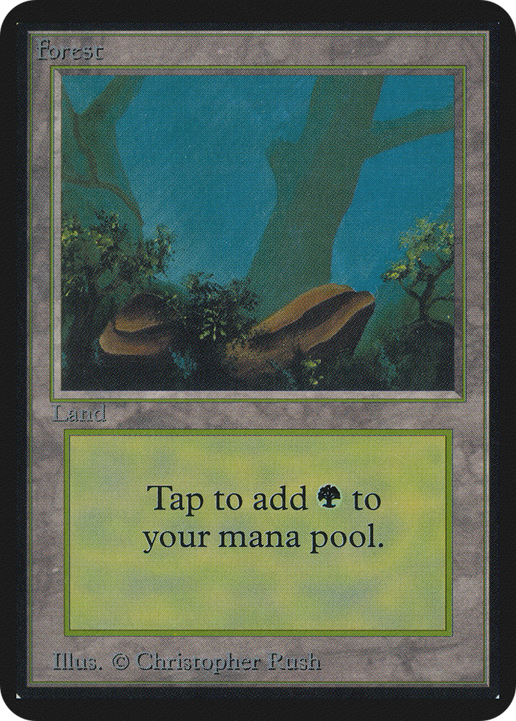 Forest (A) (LEA-) [Oldschool] Limited Edition Alpha MTG Single Wizards of the Coast