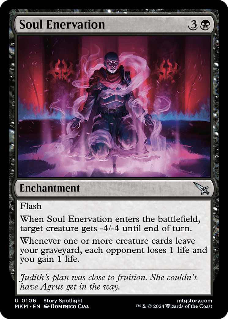 Soul Enervation (MKM-106) [Murders at Karlov Manor] MTG Single Murders at Karlov Manor