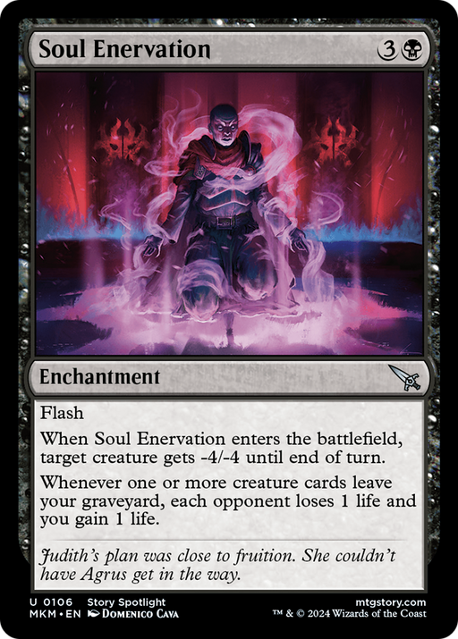 Soul Enervation (MKM-106) [Murders at Karlov Manor] Foil MTG Single Murders at Karlov Manor