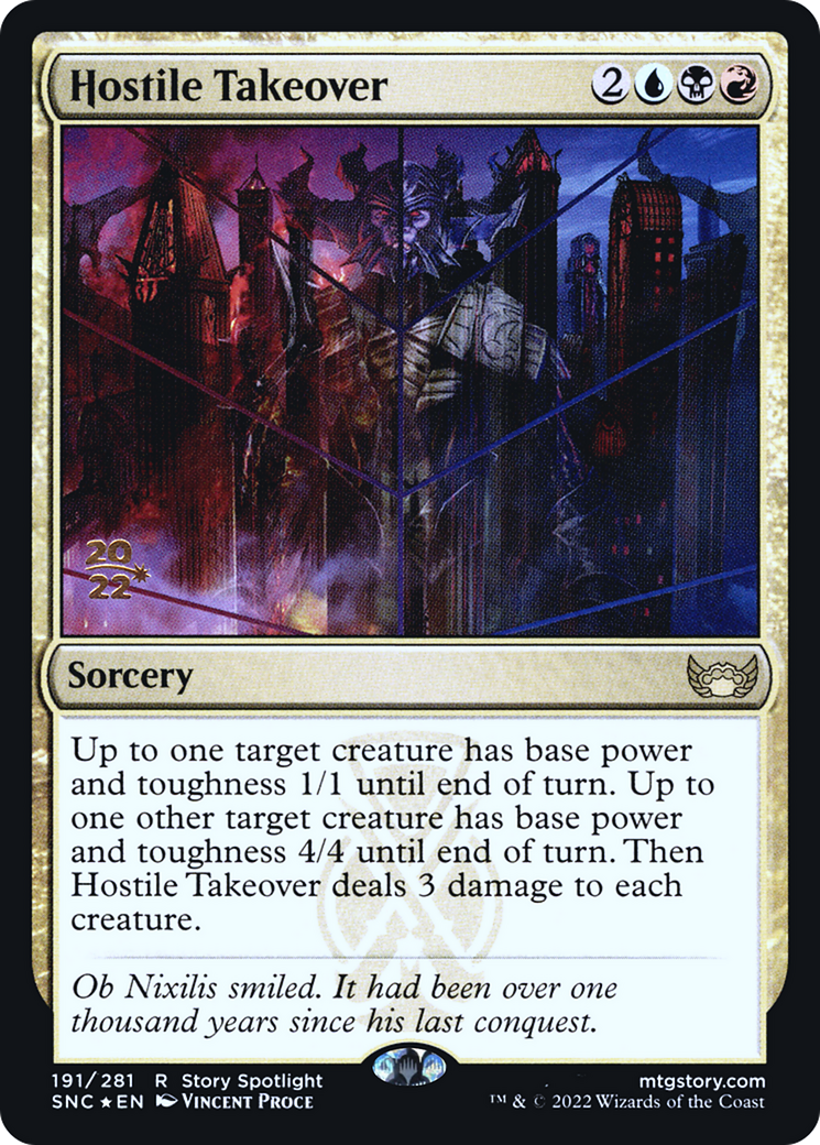 Hostile Takeover (PRE-191S) [Streets of New Capenna Promos] Foil MTG Single Wizards of the Coast