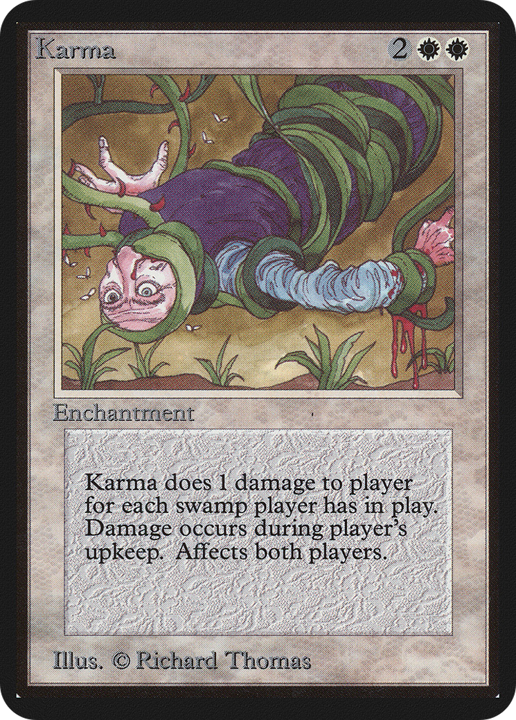 Karma (LEA-026) [Oldschool] Limited Edition Alpha MTG Single Wizards of the Coast