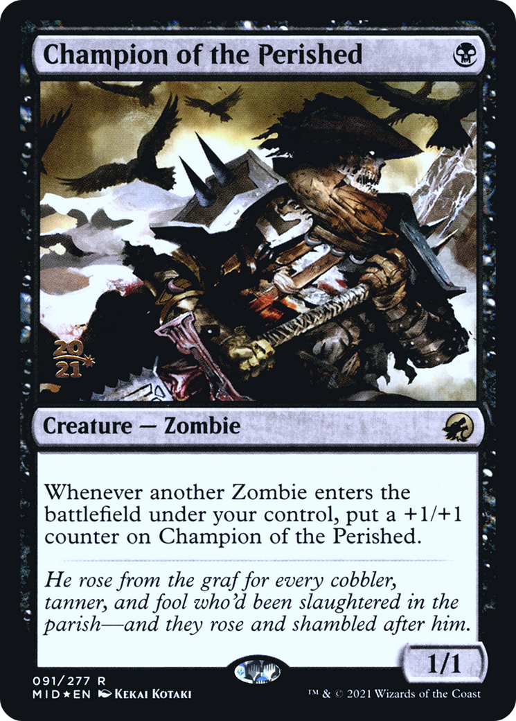 Champion of the Perished (PRE-091) [Innistrad: Midnight Hunt Promos] Foil MTG Single Wizards of the Coast