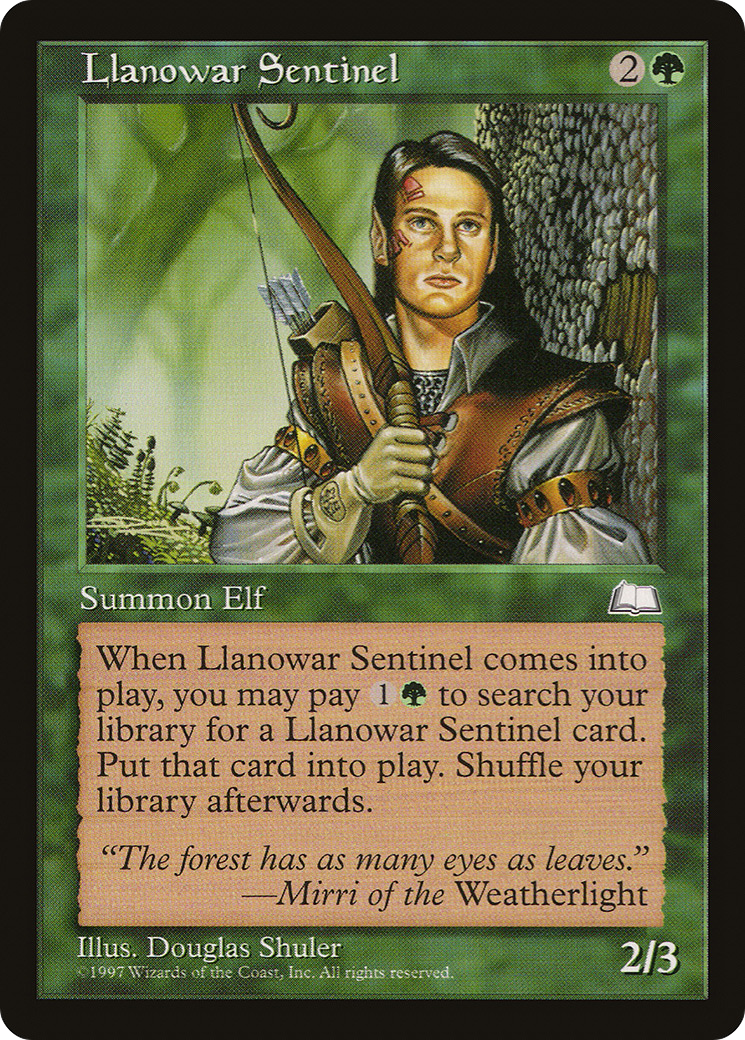 Llanowar Sentinel (WTH-134) [Weatherlight] MTG Single Wizards of the Coast