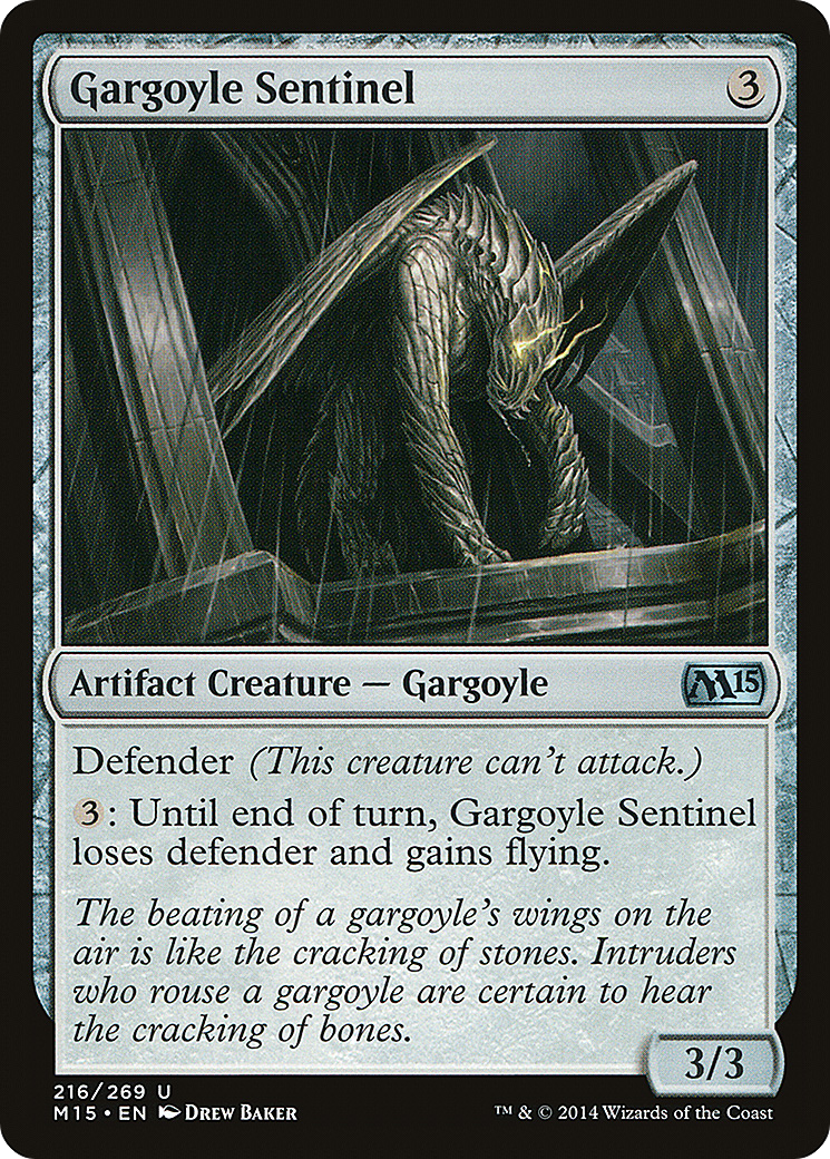 Gargoyle Sentinel (M15-216) [Magic 2015] MTG Single Wizards of the Coast