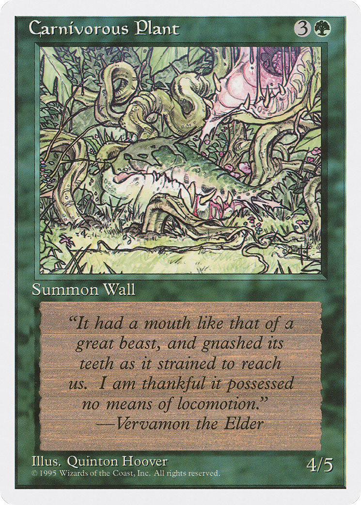 Carnivorous Plant (4ED-235) [Fourth Edition] MTG Single Wizards of the Coast