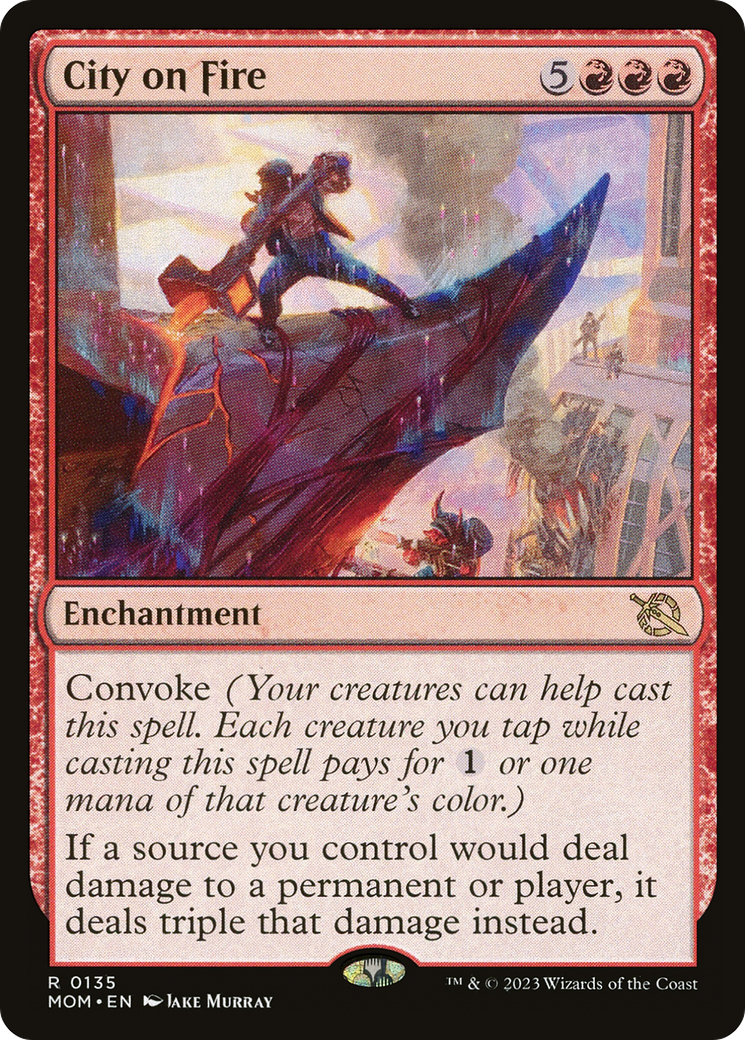 City on Fire (MOM-135) [March of the Machine] Foil MTG Single Wizards of the Coast