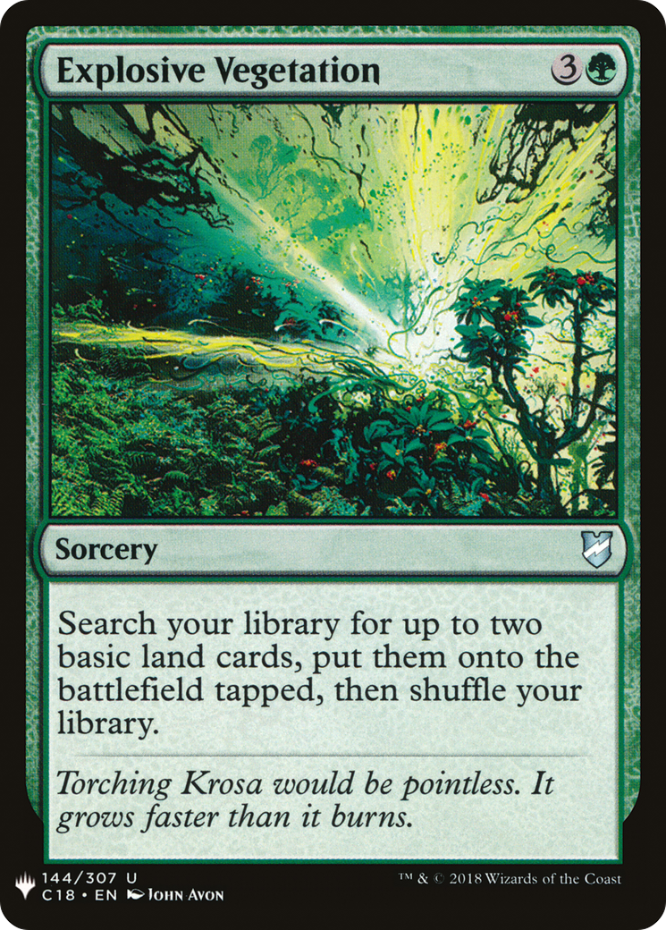 Explosive Vegetation (LIST-C18-144) [Mystery Booster] The List MTG Single Wizards of the Coast