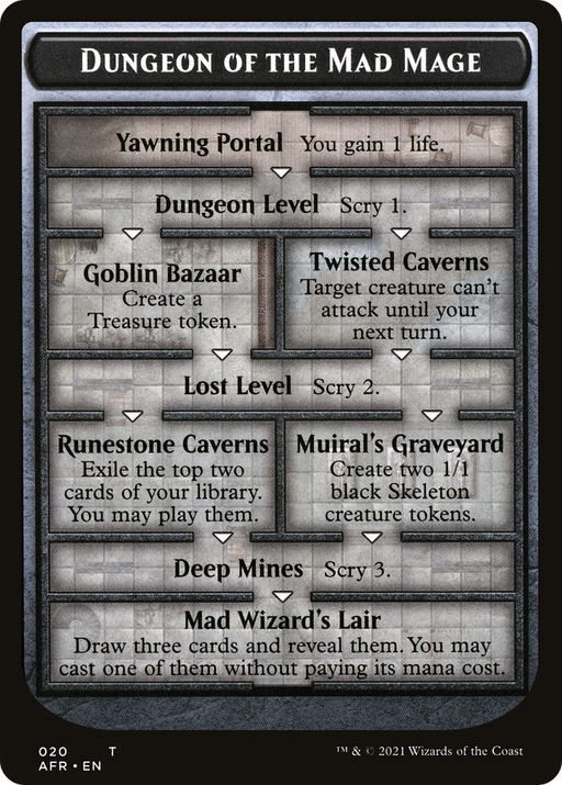 Dungeon of the Mad Mage Token (AFR) (OVER-020) [Tokens] Adventures in the Forgotten Realms Tokens MTG Single Wizards of the Coast
