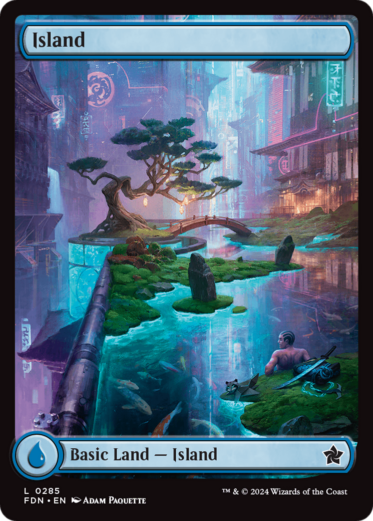 Island (0285) (FDN-285) [Foundations] Foil MTG Single Wizards of the Coast