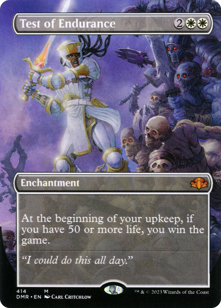 Test of Endurance (DMR-414) [Dominaria Remastered] (Borderless) Foil MTG Single Wizards of the Coast