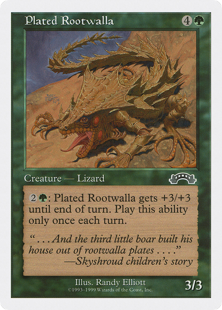 Plated Rootwalla (BRB-052) [Misc] Battle Royale Box Set MTG Single Wizards of the Coast