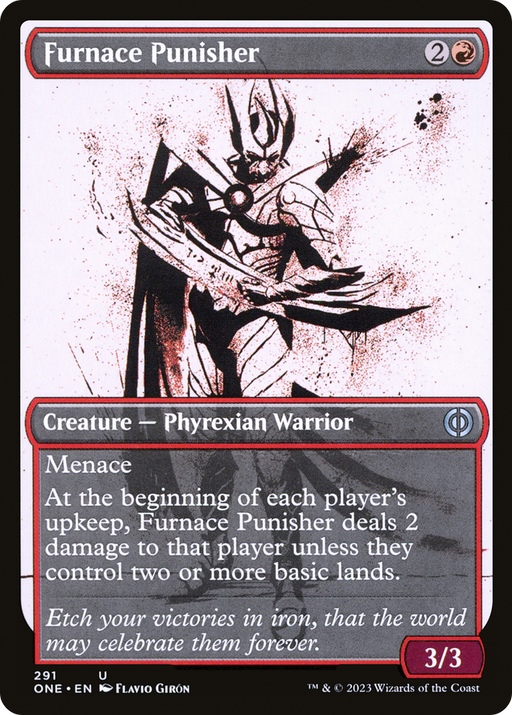 Furnace Punisher (ONE-291) [Phyrexia: All Will Be One] (Showcase) Foil MTG Single Wizards of the Coast