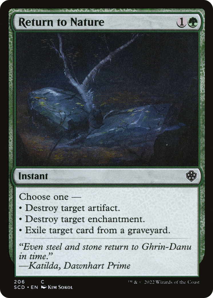 Return to Nature (SCD-206) [Starter Commander Decks] MTG Single Wizards of the Coast