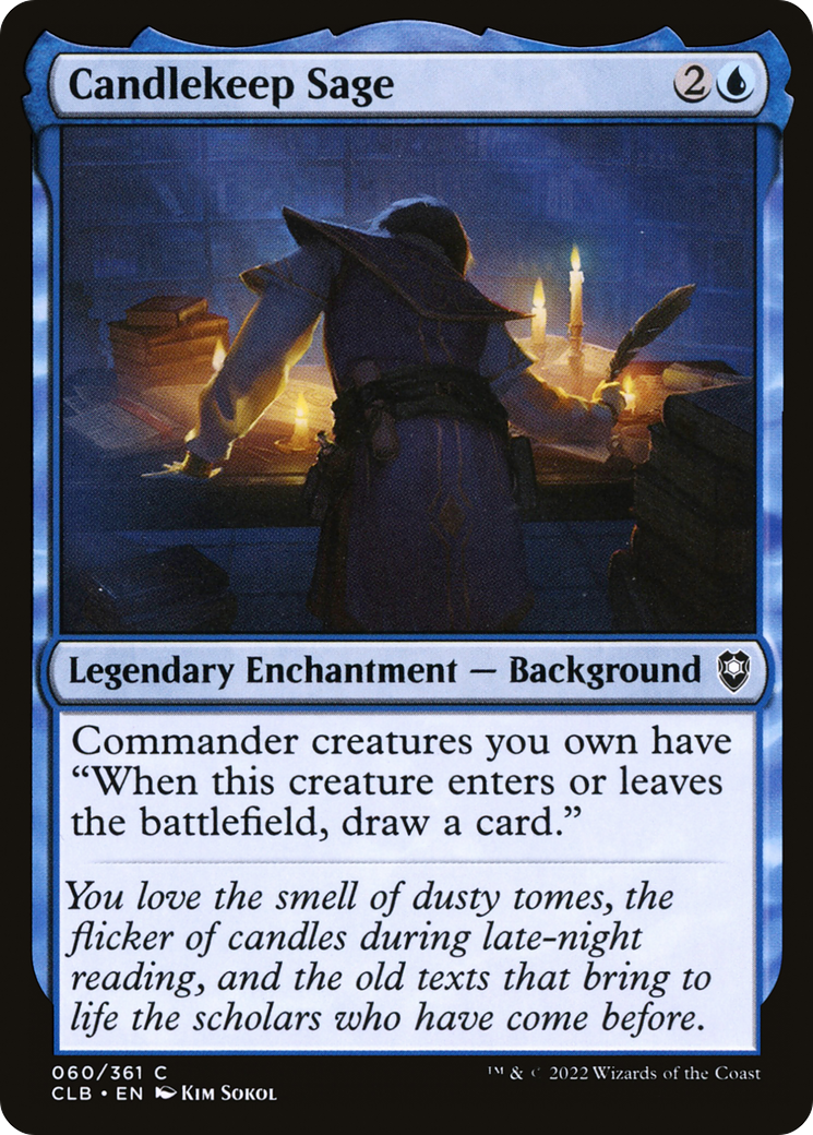 Candlekeep Sage (CLB-060) [Commander Legends: Battle for Baldur's Gate] MTG Single Wizards of the Coast