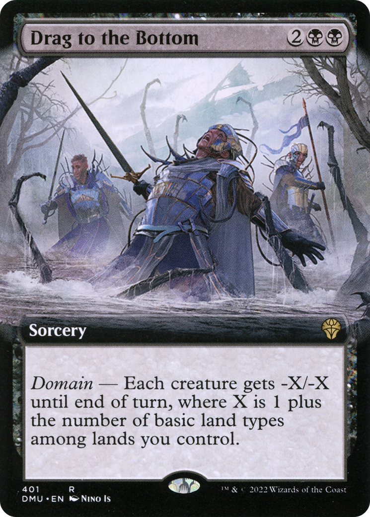 Drag to the Bottom (DMU-401) [Dominaria United] (Extended Art) Foil MTG Single Wizards of the Coast