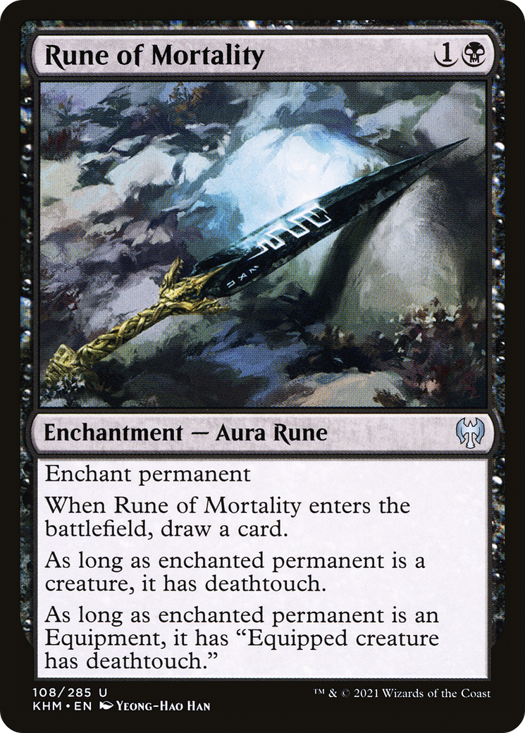 Rune of Mortality (KHM-108) [Kaldheim] Foil MTG Single Wizards of the Coast