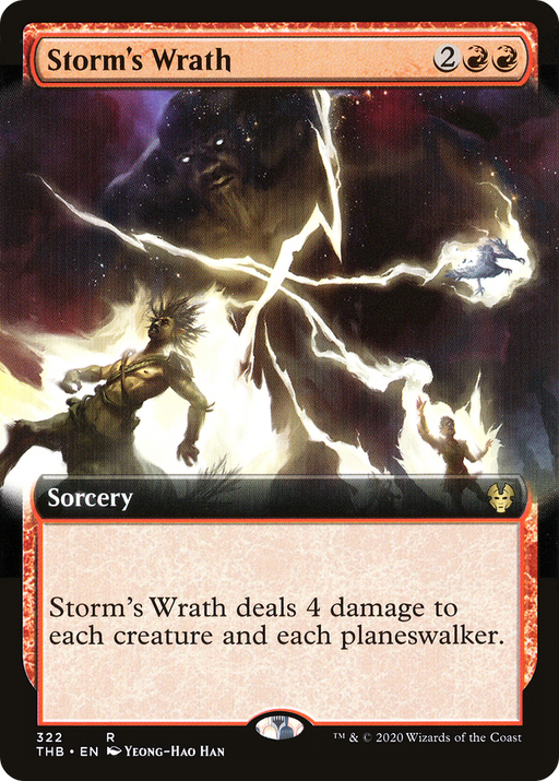 Storm's Wrath (THB-322) [Theros Beyond Death] (Extended Art) Foil MTG Single Wizards of the Coast