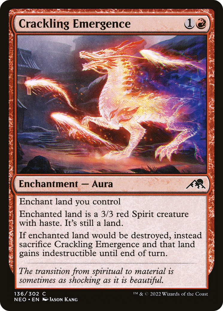 Crackling Emergence (NEO-136) [Kamigawa: Neon Dynasty] MTG Single Wizards of the Coast