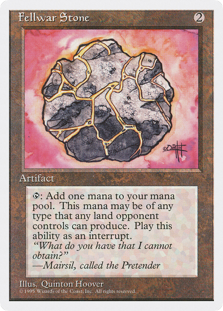 Fellwar Stone (4ED-319) [Fourth Edition] MTG Single Wizards of the Coast