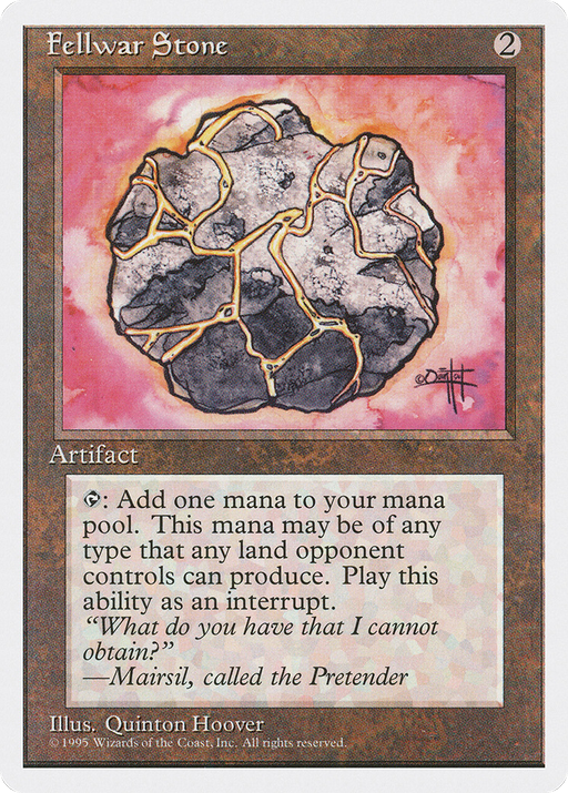 Fellwar Stone (4ED-319) [Fourth Edition] MTG Single Wizards of the Coast