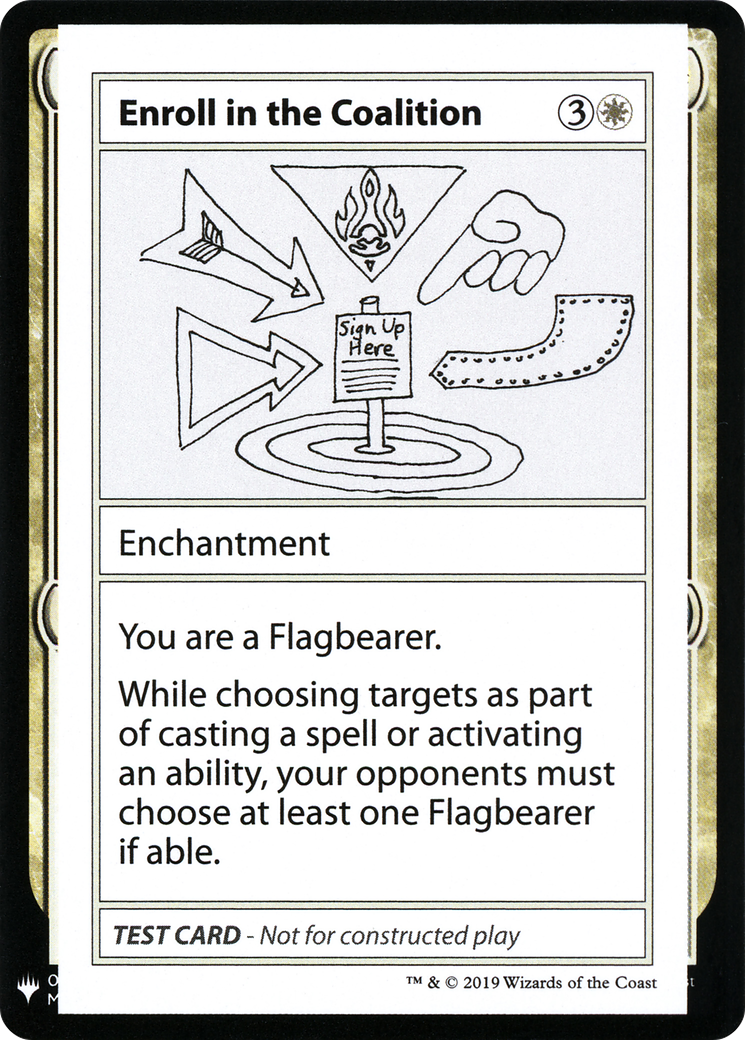 Enroll in the Coalition (CMB1-) [Mystery Booster] Playtest Cards 2019 MTG Single Wizards of the Coast