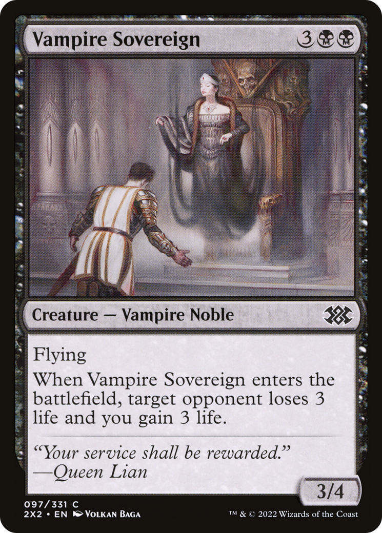 Vampire Sovereign (2X2-097) [Double Masters 2022] Foil MTG Single Wizards of the Coast