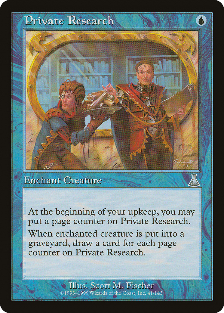 Private Research (UDS-041) [Urza's Destiny] Foil MTG Single Wizards of the Coast