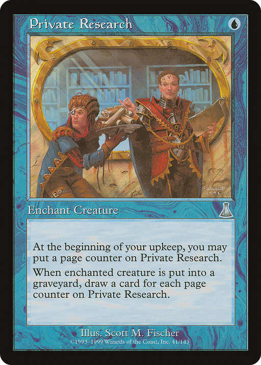 Private Research (UDS-041) [Urza's Destiny] MTG Single Wizards of the Coast