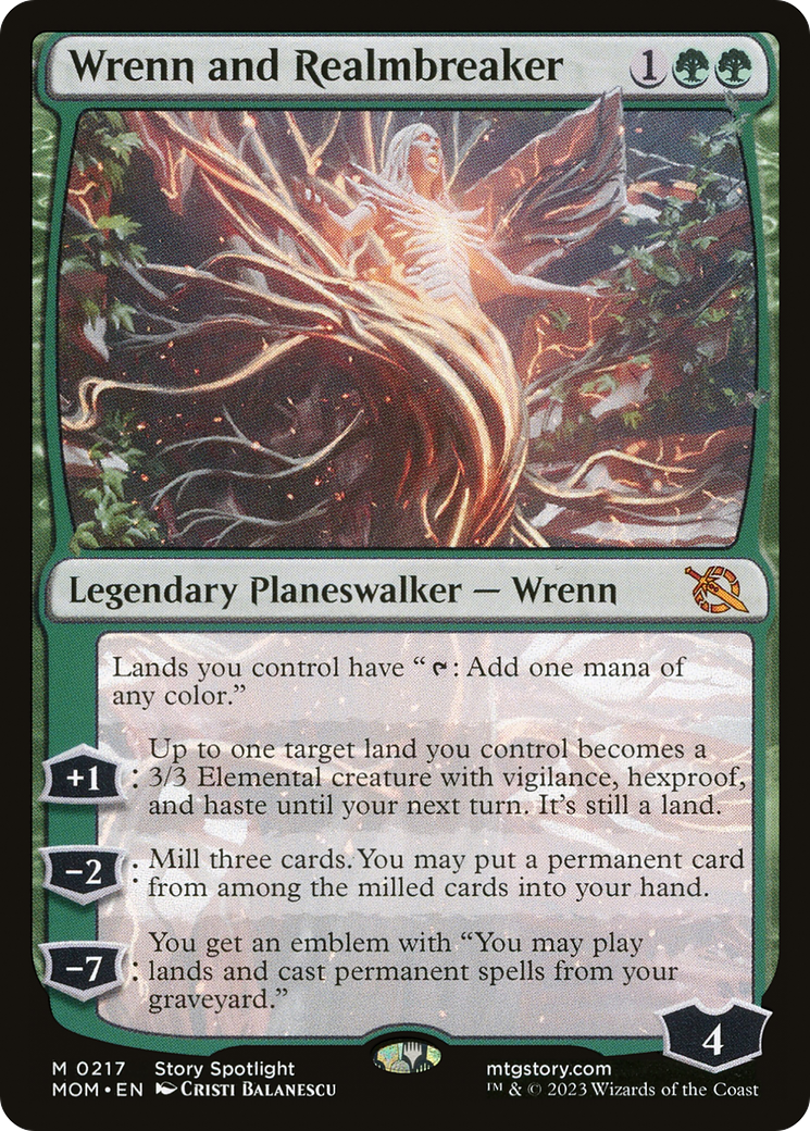 Wrenn and Realmbreaker (MOM-217) [March of the Machine] Foil MTG Single Wizards of the Coast
