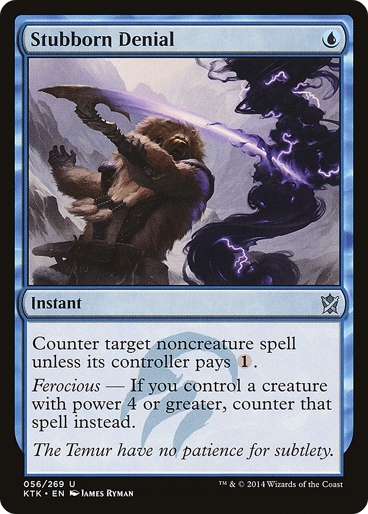 Stubborn Denial (KTK-056) [Khans of Tarkir] MTG Single Wizards of the Coast